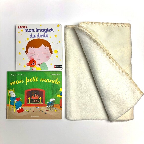 Baby Gift Bundle Jollyjumper Baby Blanket + 2 French Baby Books Imagier Dodo - Picture 1 of 10